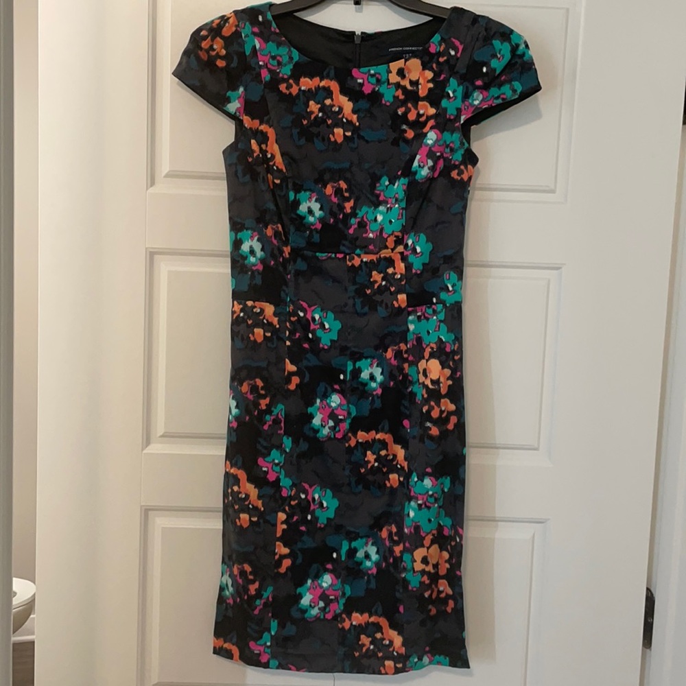 French Connection Cocktail Dress, Multicolor, US Size 0